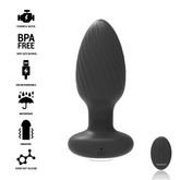 BLACK&SILVER - WELLS PLUG SILICONA ROTADOR ANAL CONTROL REMOTO